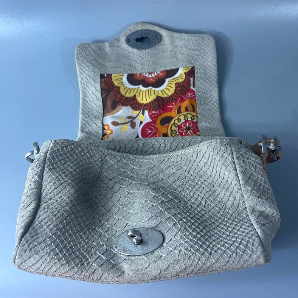 Aphrs Capri Python Print Suede Small Hobo Bag - image 8